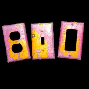 💖kids room Wall plug and light switch’s